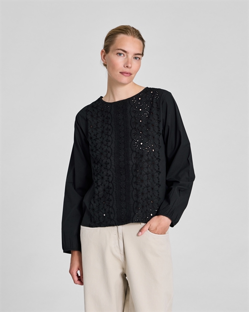 LISVA LOUISA L/S COTTON POPLIN BLACK